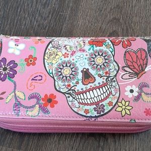 Day of the dead wallet double sided